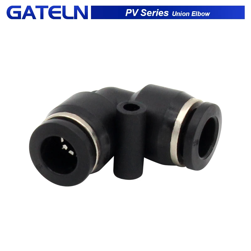 

10PCS/LOT PV Series Union Elbow PV4 6 8 10 12 14 16 Pneumatic L Type elbow fitting Plastic Pipe Connector Quick Fitting