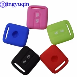 jingyuqin 2 Buttons Remote Car Key Cover Case Fob Silicone For Nissan Qashqai Micra Navara Almera New