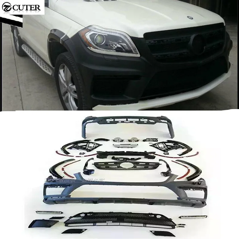 

X166 GL500 GL63 PP Auto Car Body Kits Front Bumper Rear Bumper grills for Benz X166 Gl500 Gl63 Amg Style 2013-2014