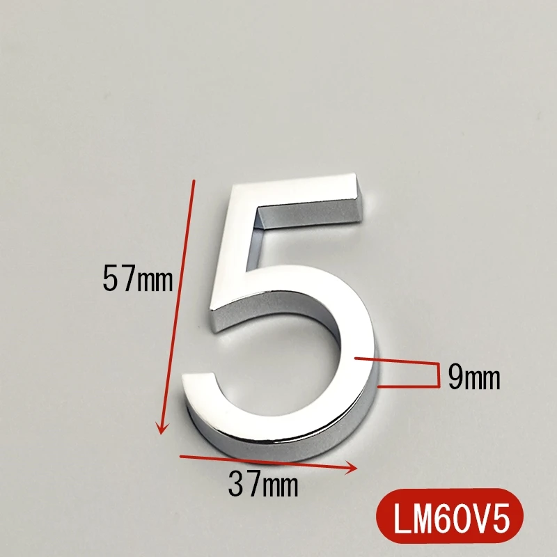 Door Plate House Number Self Adhesive Modern Sign Number Digit  6cm  0 to 9 Plastic Hotel Home Address Home Sticker 1pc/2pcs 3D - Image 6