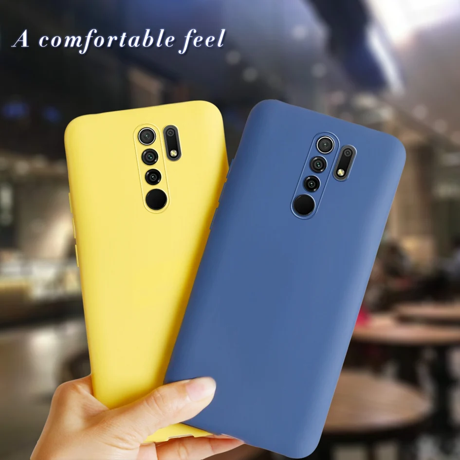 For Xiaomi Redmi 9 Case Redmi9 Global Cover INS Fashion New Solid Color Liquid Silicone Phone Case For Xiomi Redmi 9 Cover Funda