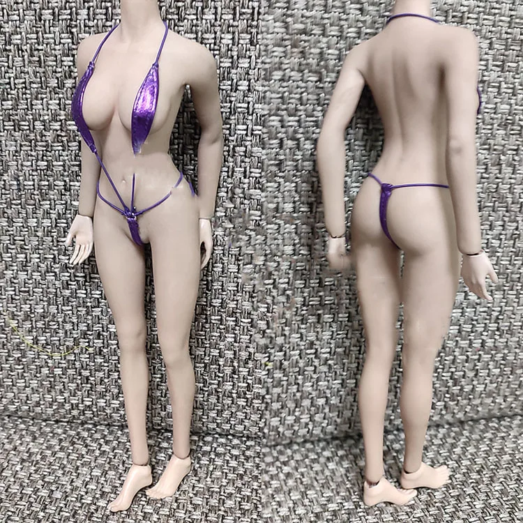 7 cores 1/6 escala boneca feminina sexy roupa interior de uma peça sólida cor suspender biquíni caber 12 Polegada figura modelo de corpo novo