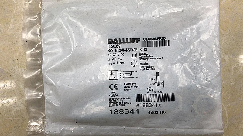 

"BALLUFF Balluff" long distance sensor switch proximity switch BESM12MI-NSC408-S04G