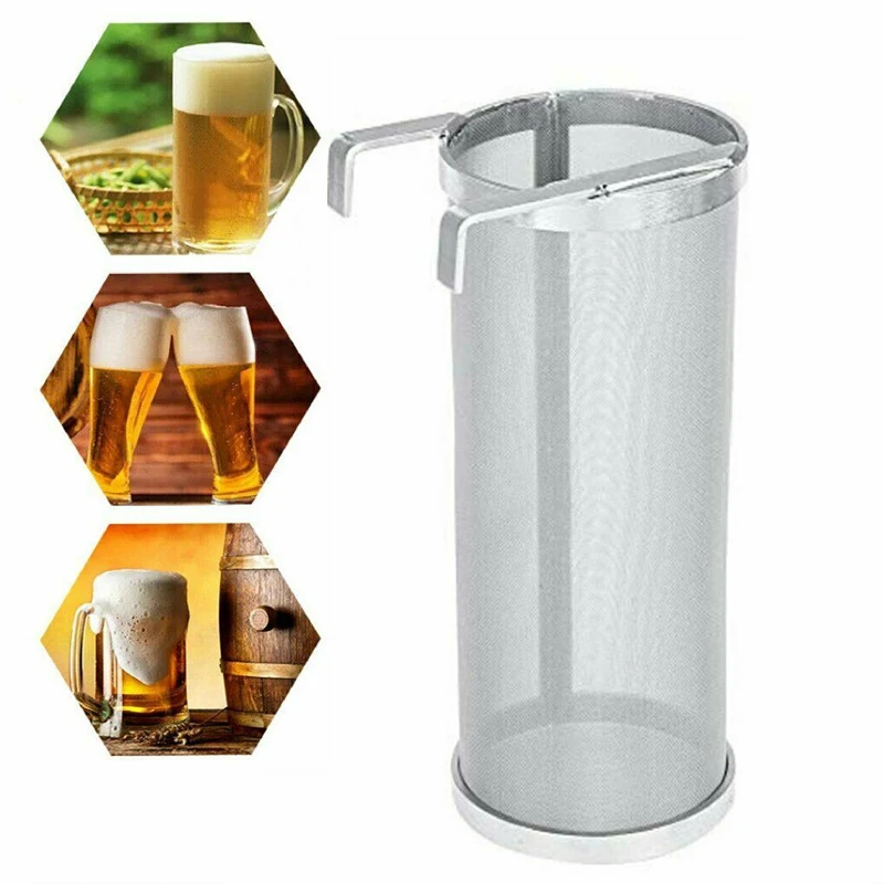 2PCS OD.30 x 30cm 300 Micron Mesh Stainless Steel Strainer Basket Home Beer Wine Brewing Homebrew Barware Bar Tools