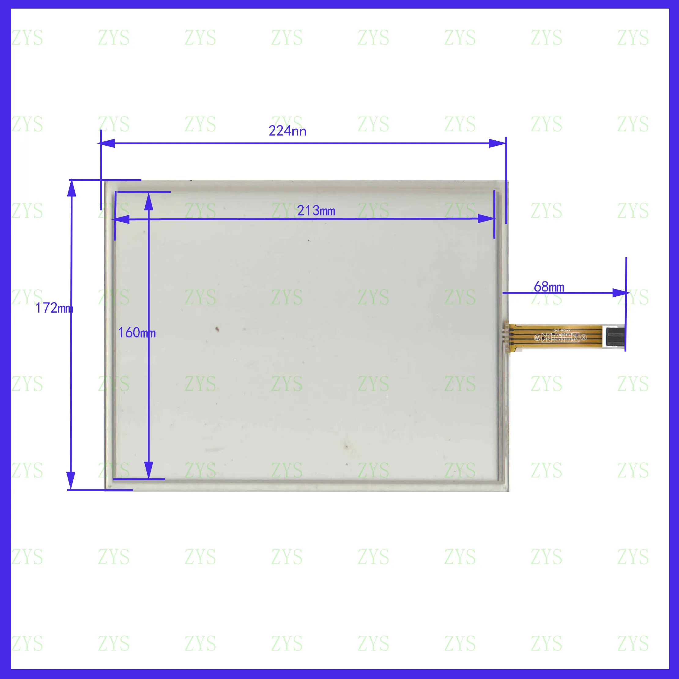 

ZhiYuSun XWT259 yitouch pane this is compatible 224*172mm 10.4inch 4 line For CarDVD touch screen 224*172MM panel XWT 259