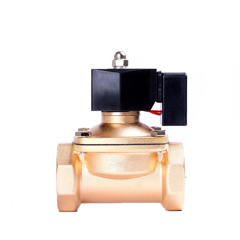 

2" Normally Closed Brass 24VDC 12VDC 110VAC 220v Non Hot Solenoid Valve For 24 hours Working Solenoid Valve