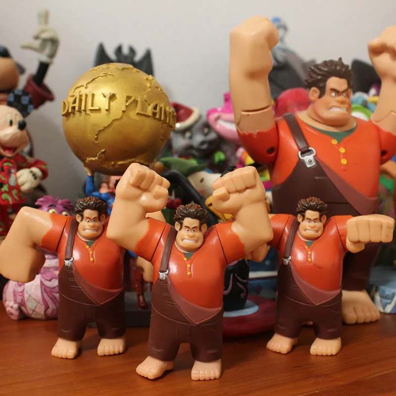 1Pcs Disney Movie Wreck-It Ralph Figure Toy Dolls Solid Pvc Arm Rotation Model 8cm Kids Gift