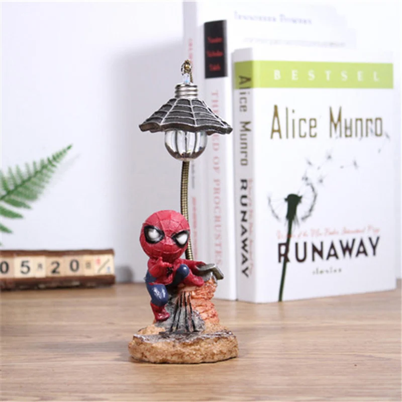 New Cartoon Man Night Lamp Resin Children Bedroom LED Night Light for Boy Kids Xmas Creative Gift