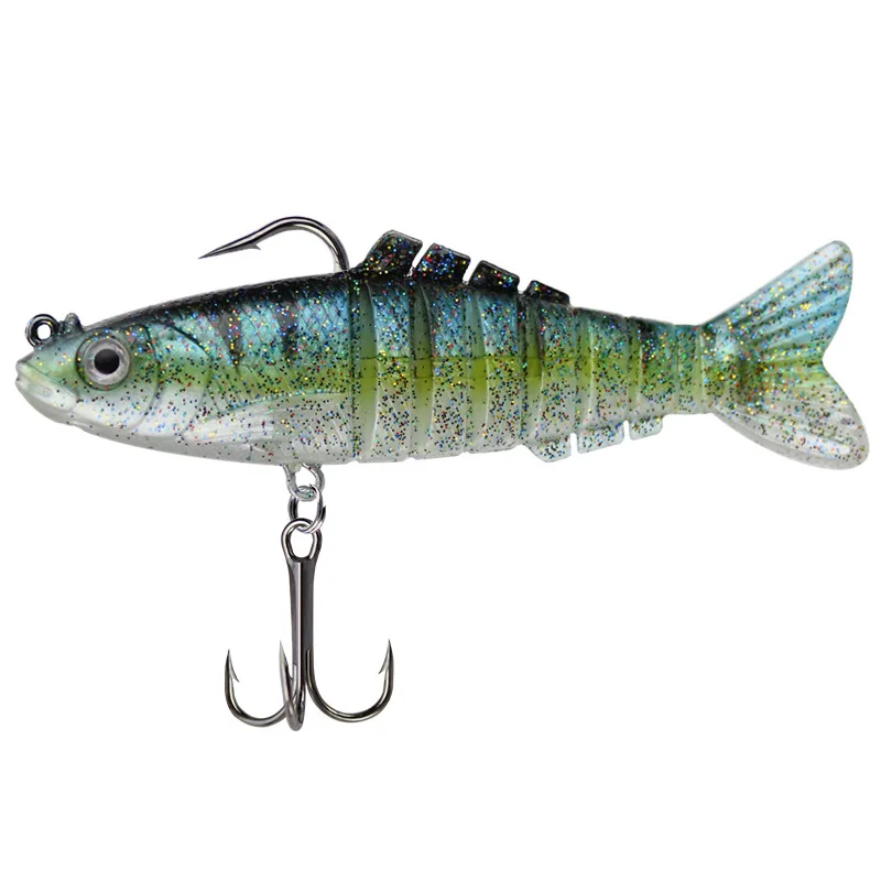 Fishing Jointed Bait Lure Swimbait 8 Segment Soft Bait 9cm/18g Artificial Lures 1 Piece Sale