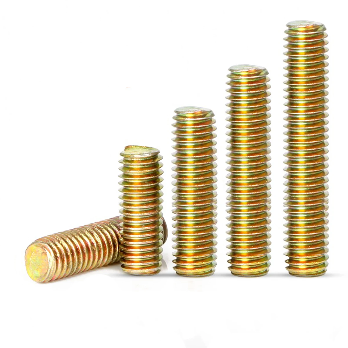 2 / 5pcs M6 M8 Threaded Rod Full-Thread Bar Color Zinc Plated Steel  Full Tooth Rod Stud Furniture Link Bolts