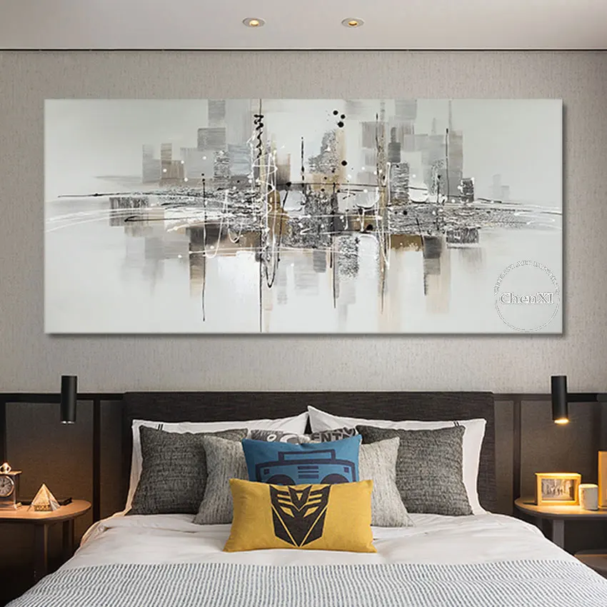 

High Quality Modern Original Hand Painted Abstract Paintings On Canvas Large Apartment Guesthouse Decoration Unframed Hot Sale