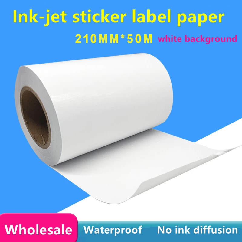 A4 Roll size Custom Logo Stickers Waterproof Adhesive Ink-jet Sticker Label Paper Suitable For Laser, Needle,Inkjet Printers