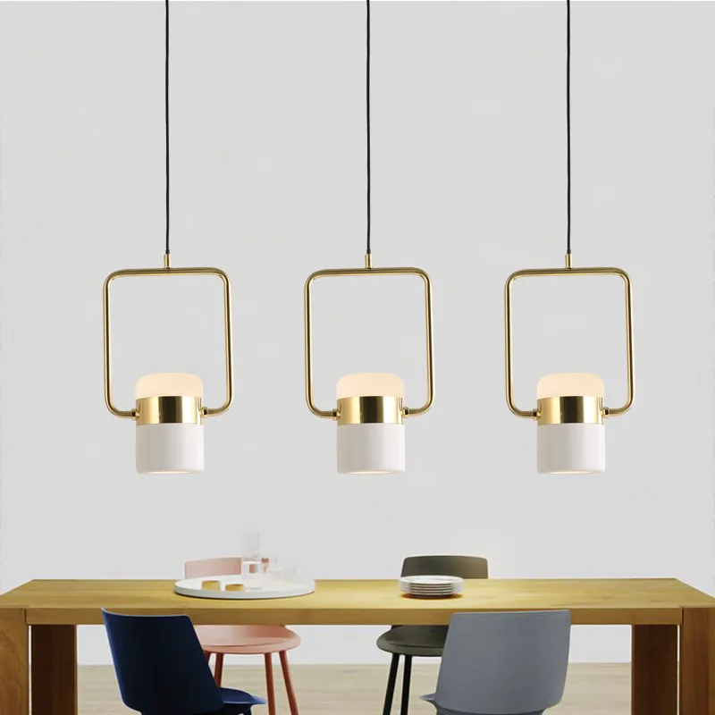 

Creative Nordic simple bar restaurant Metal led pendant light study bedroom bedside cafe showcase led COB lamp