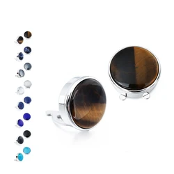 HAWSON Trendy Buttons Cover for Men Fashion Elegant Natural Stone French Shirt Cufflinks High Quality Cuff Buttons for Party