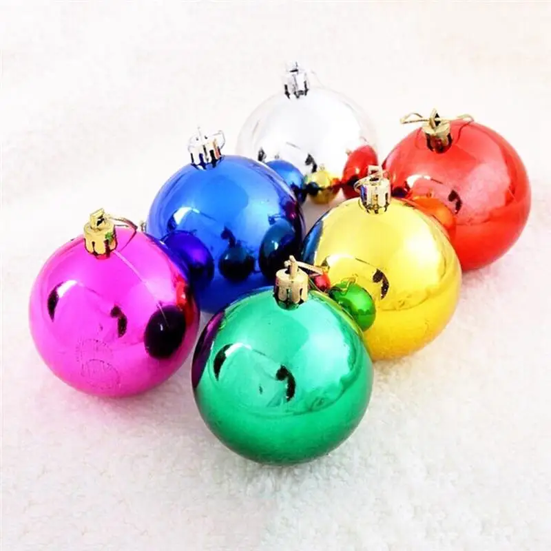 12Pcs/Set Christmas Ball Ornament Shiny Xmas Tree Decoration Accessories Hanging DIY Party Decor For Home Store