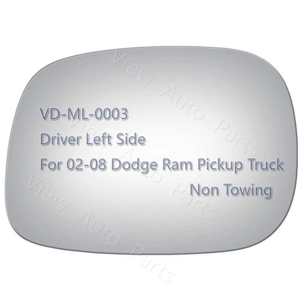 New Side Mirror Glass for 2002-2008 Dodge Ram Mirror Glass Pickup Truck Driver Left Side Non Towing