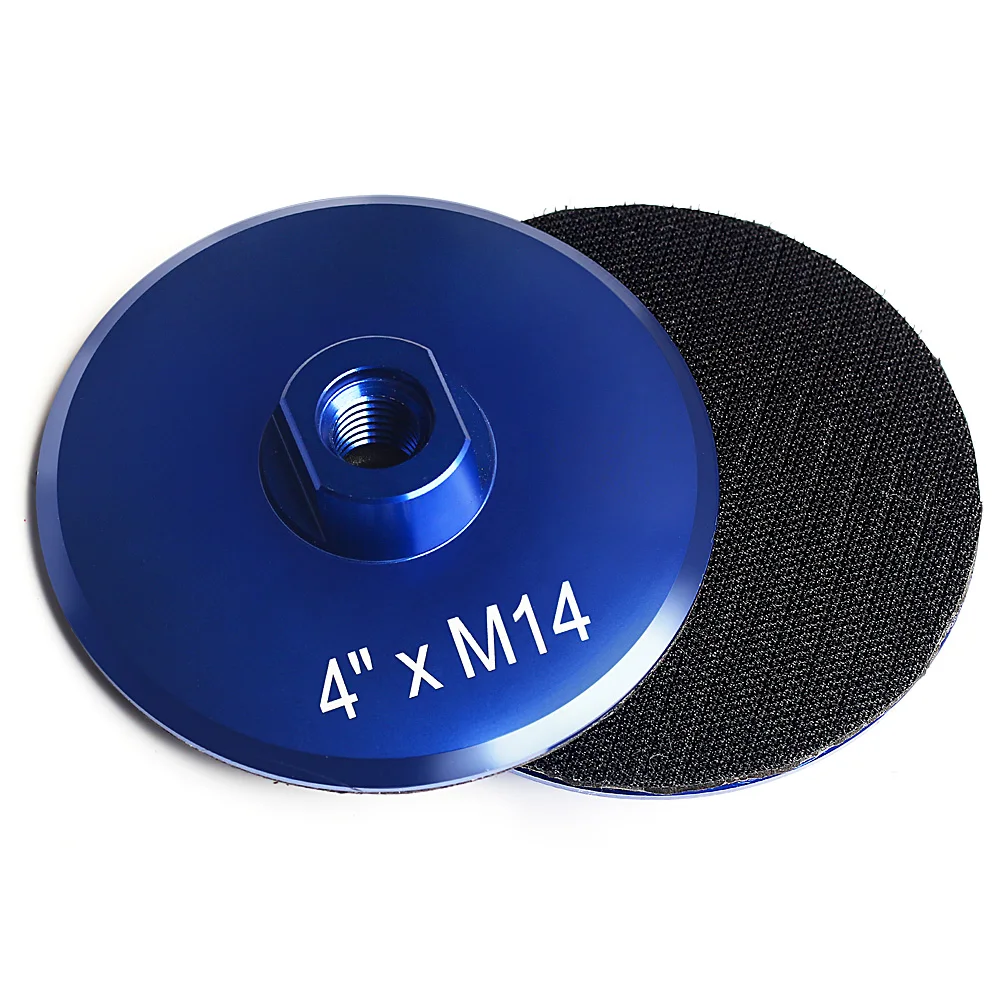 Dia 105mm Colorful Aluminum Backer pads With M14 Or 5/8"-11 Thread For Diamond Polishing Pads Aluminum based backer holder