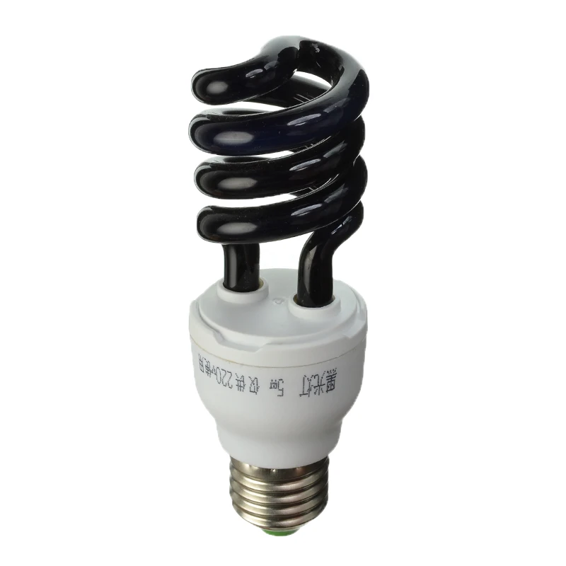 E27 Led Light Bulb 220V 5W Ultraviolet Fluorescent UV Spiral Energy Saving BlackLight Led Lamp Lampada Led Violet Lighting