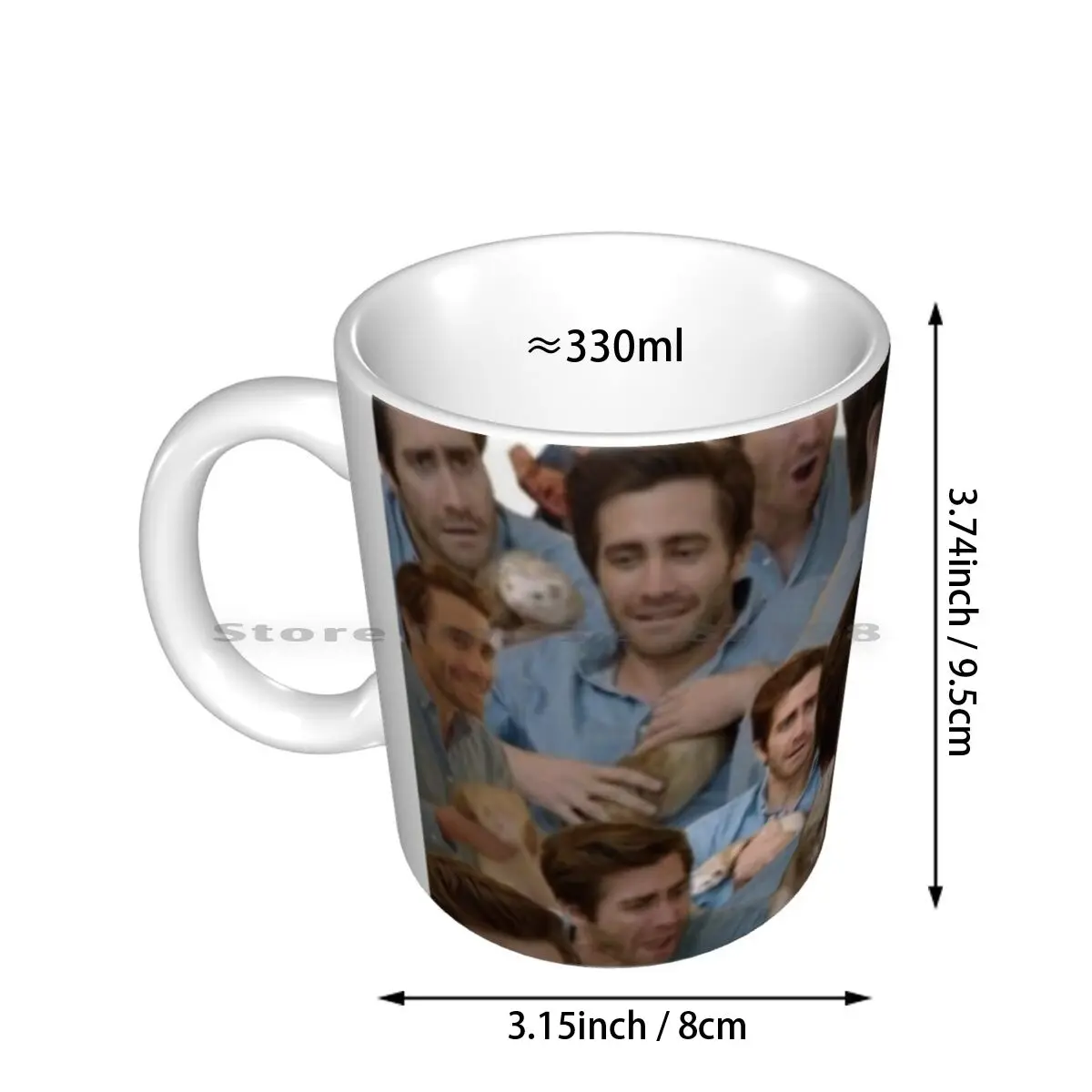 Jake Gyllenhaal Edit Ceramic Mugs Coffee Cups Milk Tea Mug Young Actor Jake Gyllenhaal 90s 1990 American Usa Mysterio Icon