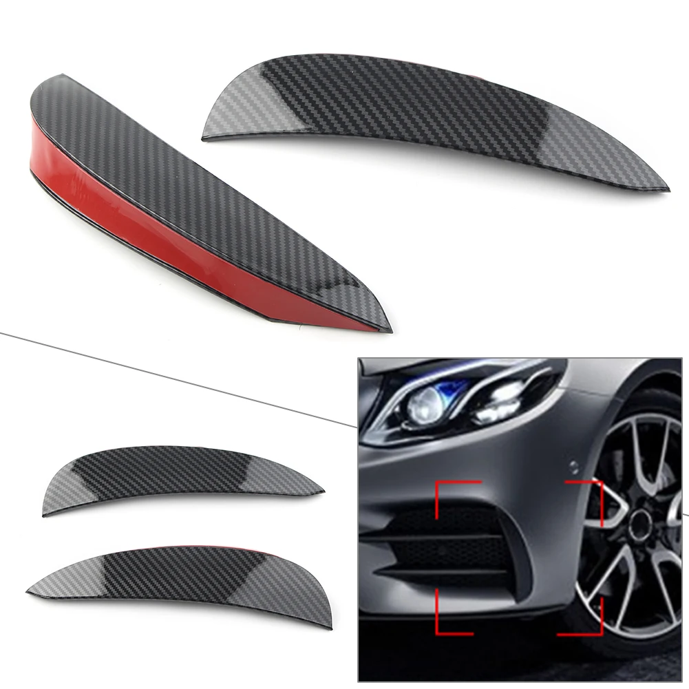 ABS Auto Paraurti Anteriore Spoiler Laterale Della Luce di Nebbia Canard Vent Battiti Per Mercedes Benz E-Class W213 E43 E53 e63 AMG Sport In Fibra di Carbonio