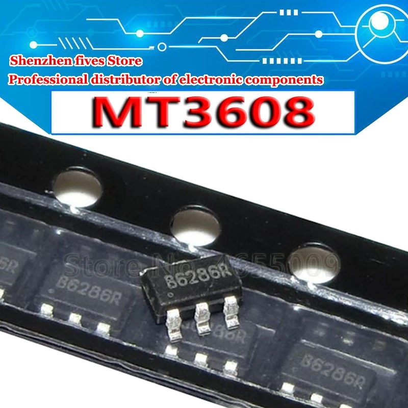Lote de 10 unids/lote, nuevo y original MT3608 B628, parche SOT23-6 5V, 1.2A, chip de energía móvil