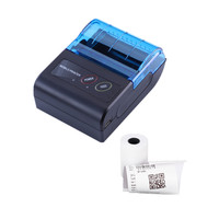 Mini DC5V 2A Blue Bluetooth Thermal Receipt Printer USB Bill Invoice Printer Inkless Wireless PC Android iOS Printers Impresoras