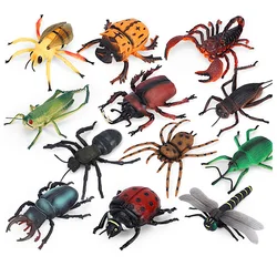 Big Simulation Insects Figures Toys For Children Wild Reptile Model Spider Bee Ant Ladybug Scorpion Grasshopper Gifts For Kids