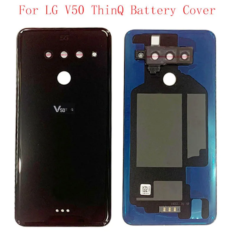 

Original Rear Back Battery Door Housing Glass For LG V50 ThinQ 5G LM-V500N V500EM Rear Cover Repalcement Repair Parts with Logo