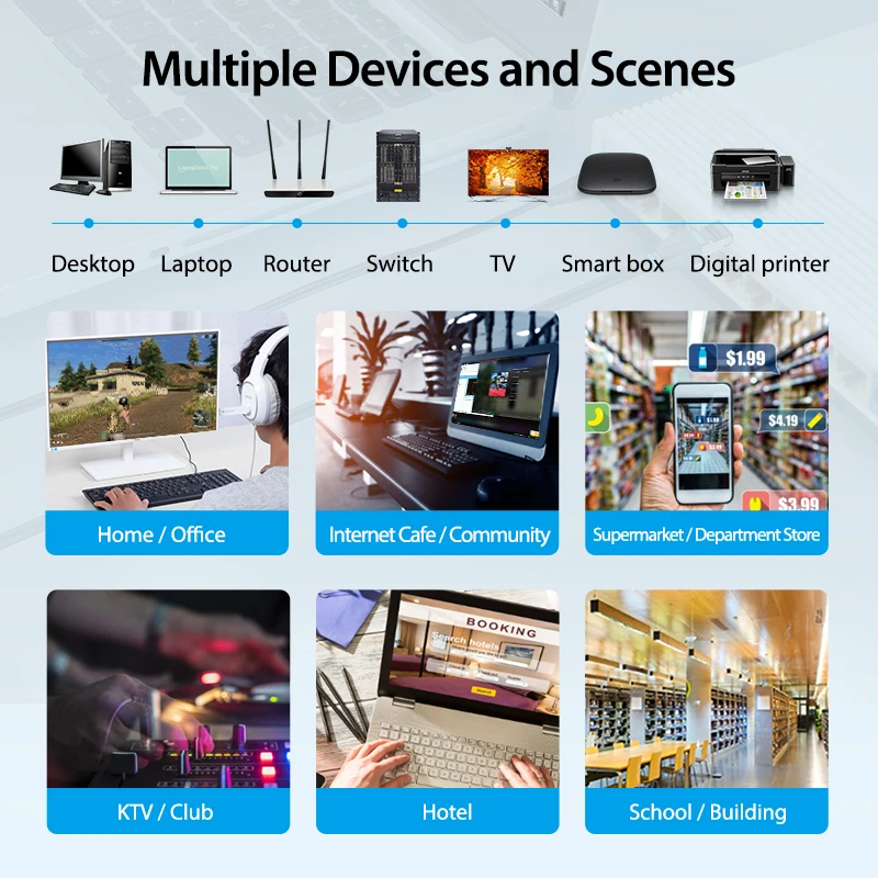 Vention Cat8 كابل إيثرنت RJ 45 كابل الشبكة FTP Lan كابل Cat 7 RJ45 التصحيح الحبل 2 متر/3 متر/0.5 متر لجهاز التوجيه كابل الكمبيوتر المحمول إيثرنت