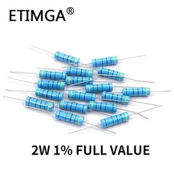 20PCS/LOT 2W 1% Metal film resistor 4.7R 5.1R 5.6R 6.2R 6.8R 7.5R 8.2R 9.1R 10R 12R 15R 18R 20R 22R 24R 27R 30R 33R 36R 39R
