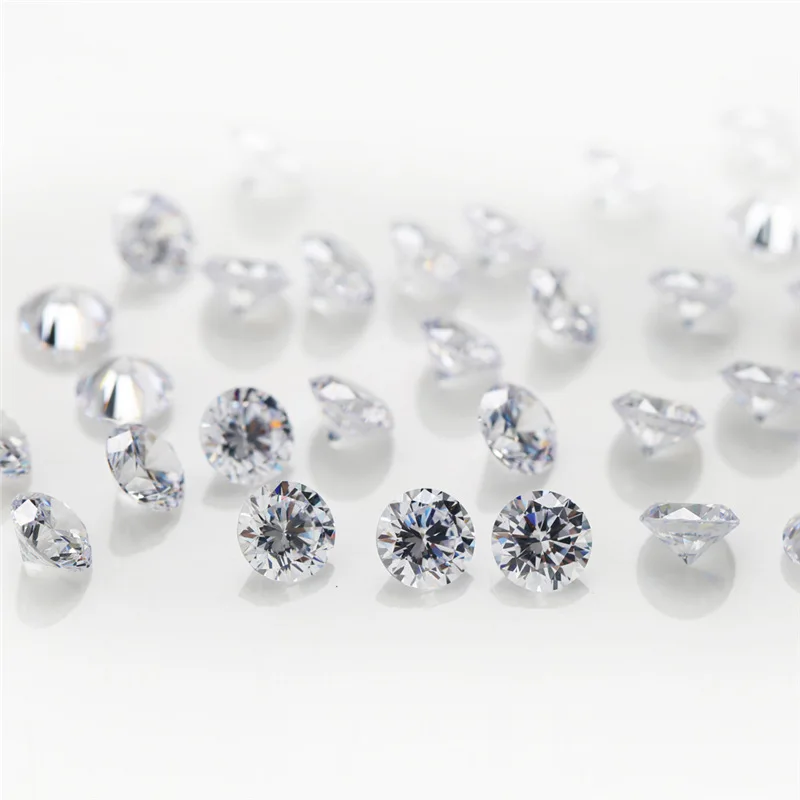 Wholesale Loose CZ Gems 1mm 9mm 5A Grade Gemstone Brilliant Cut Round White Cubic Zirconia Stone for Watch Jewelry Making