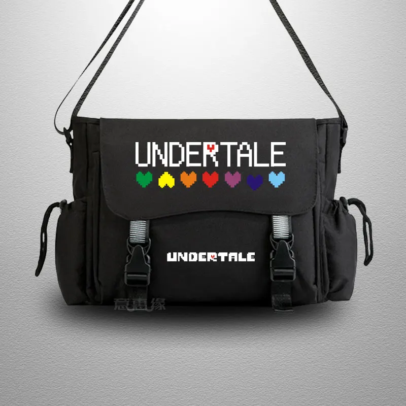 Imagem -02 - Bolsa Mensageiro Undertale para Homens Anime Casual sem Cosplay Adolescentes Bolsa de Ombro Estudantil