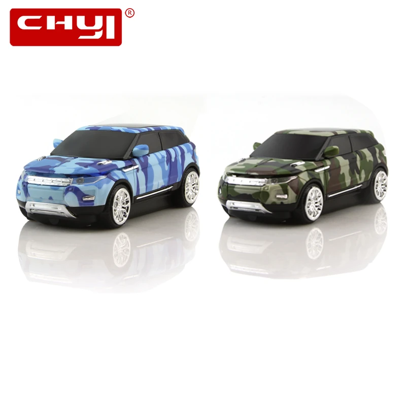 

CHYI Wireless Mini Car Shape Computer Mouse Ergonomic Usb Optical PC Mause Cute Camouflage SUV Car Gift LED Mice For Kids Laptop