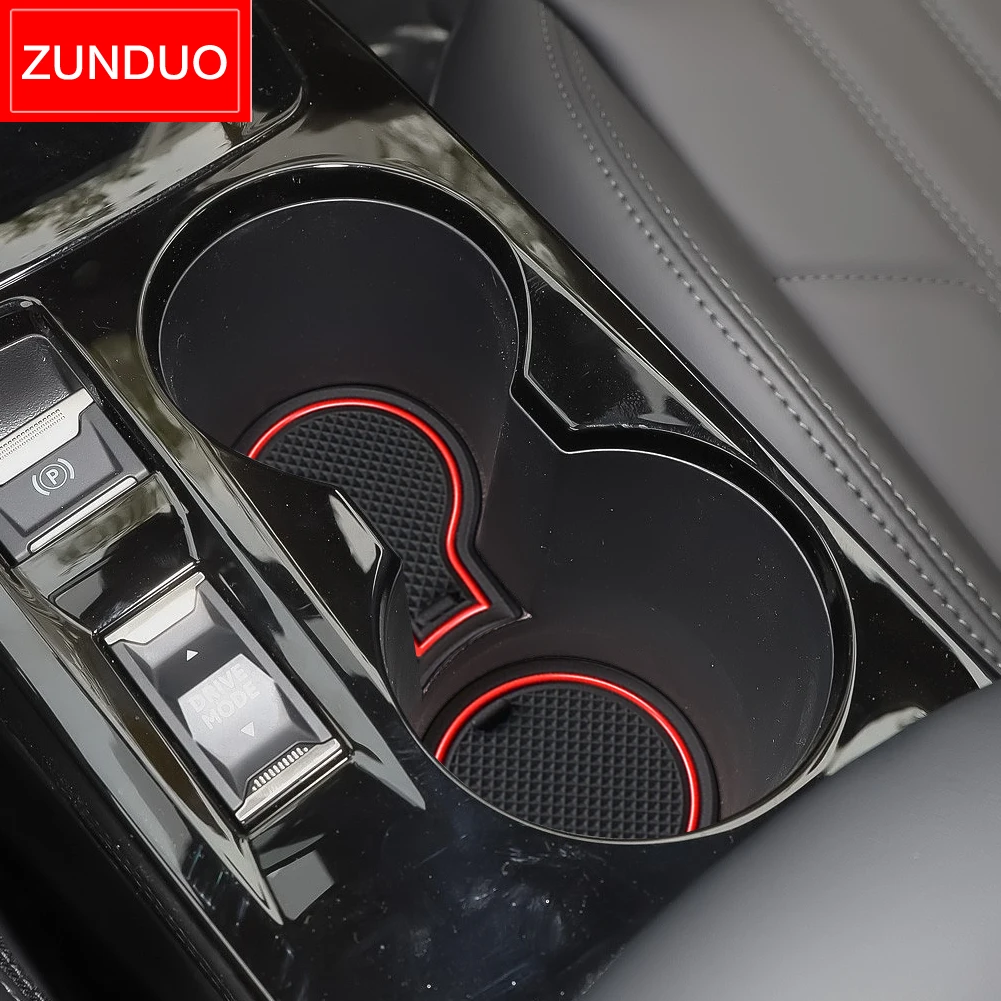 ZUNDUO Anti-Slip Gate Slot Cup Mat for Peugeot 208 e-208 2019 - 2024 GT Interior Accessories Door Pad Non-Slip Mats Car Styling