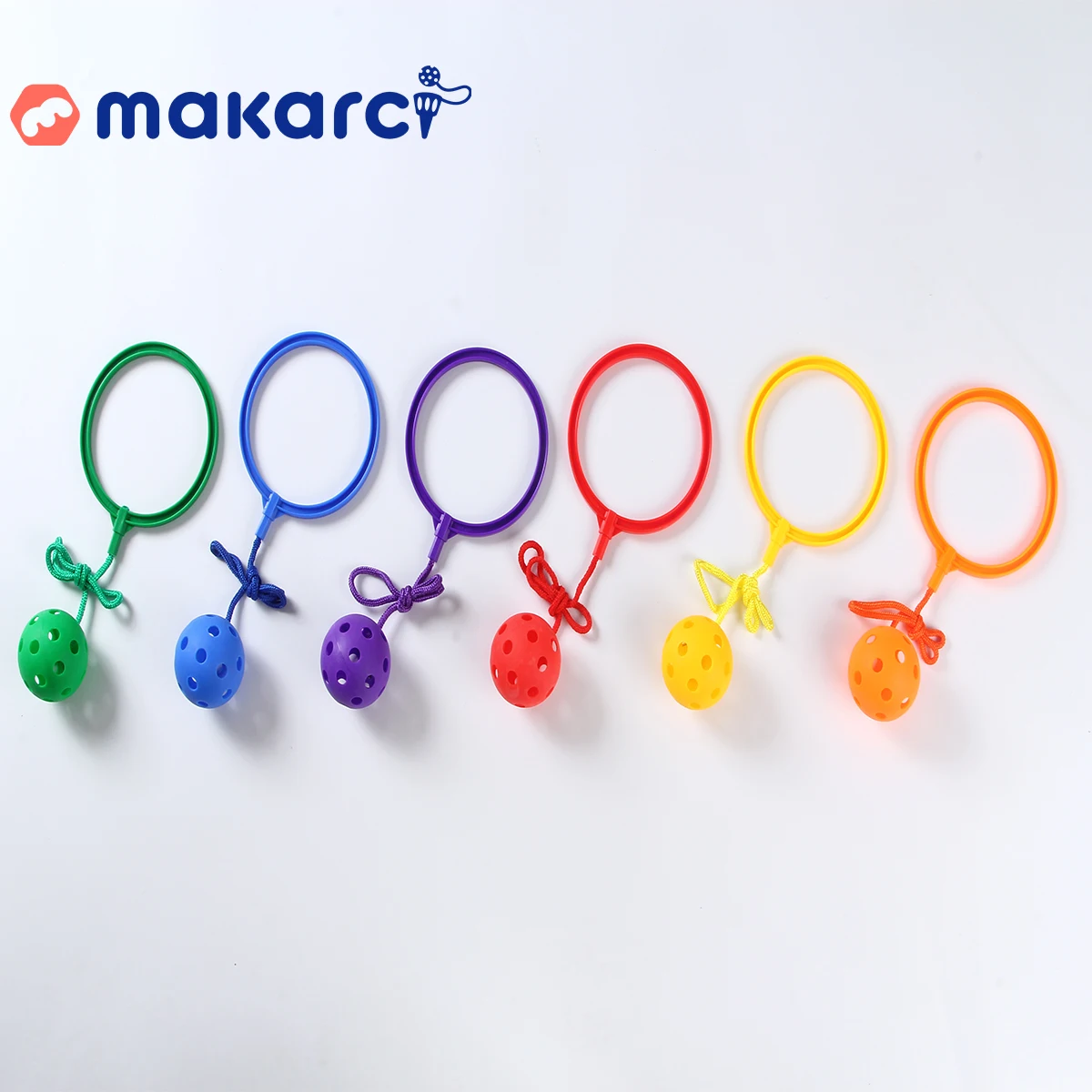 Children's Bouncing Toy Single Leg Throwing Ball Ring Kindergarten Colorful Plastic Lemon  Ball Toys