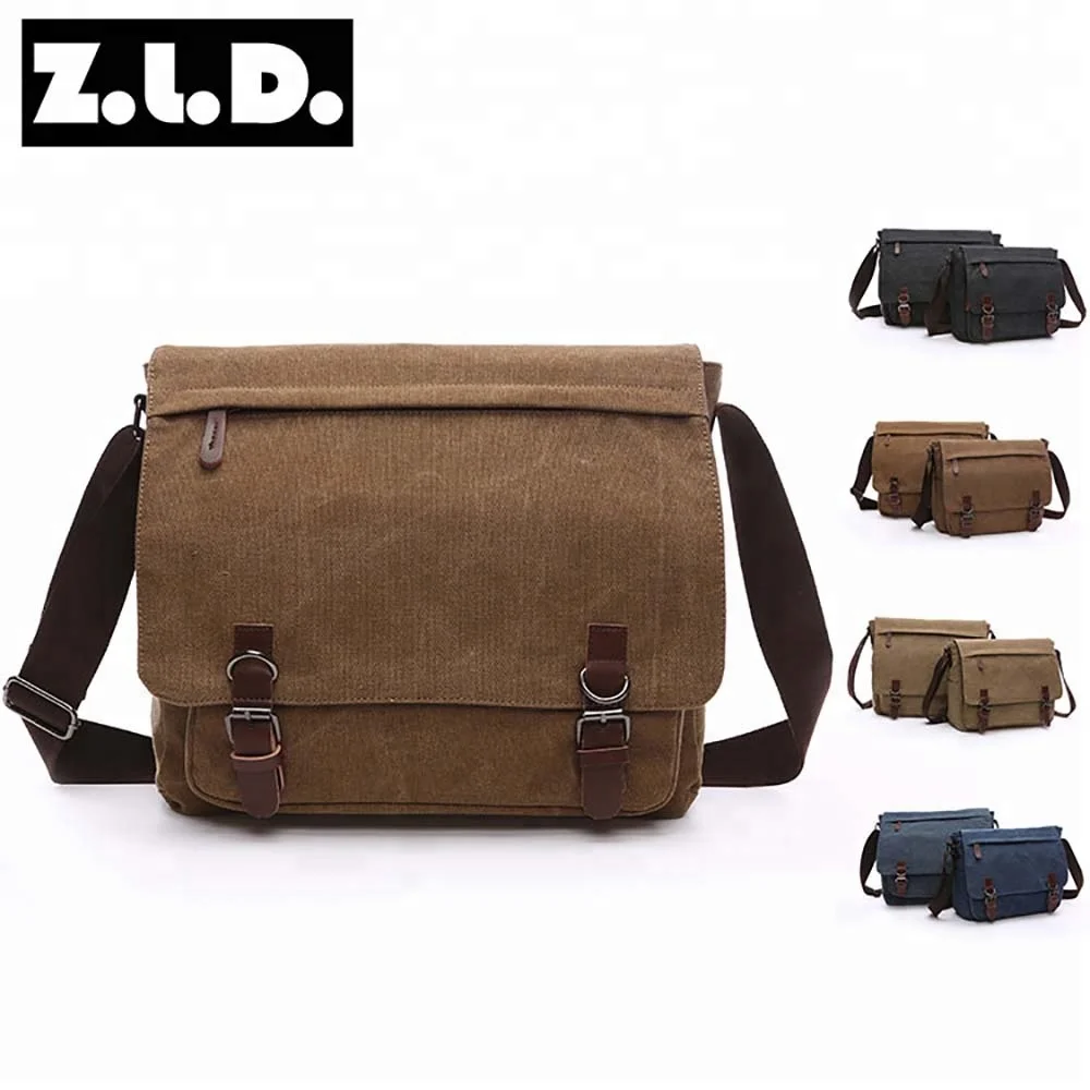 Vintage Men Canvas Messenger Bag Brand Business Casual Travel Shoulder Bag Laptop Crossbody Bags For Men Bolso Hombre Retro