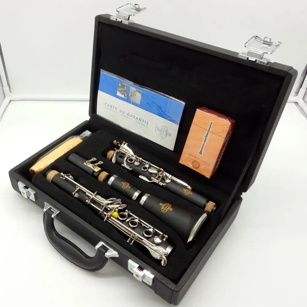 

Brand New Music Fancier Club Bakelite A Clarinets E12F Professional Clarinet Silver Plated Keys 17 Keys With Case Mouthpiec