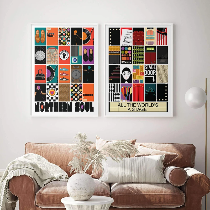 Modern Abstract Painting Northern Soul Canvas Poster and Print Wall Art Pictures for Living Room Home Decor