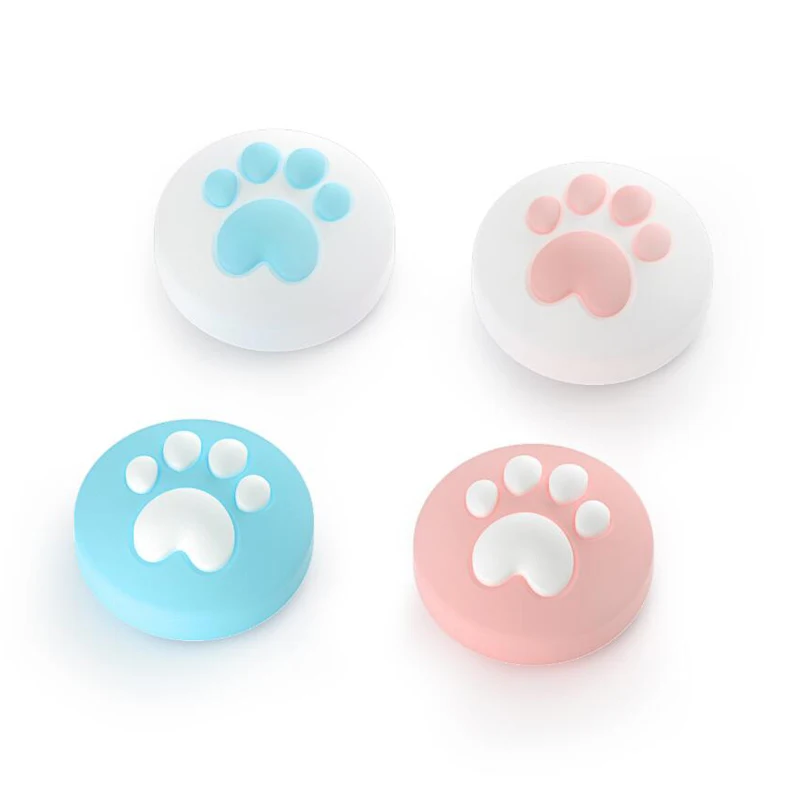 4 шт. милый чехол для джойстика в виде кошачьей лапы, джойстика, колпачка для джойстика, чехол для пульта Nintendo Switch Lite NS Joy-Con, джойстик для геймп...