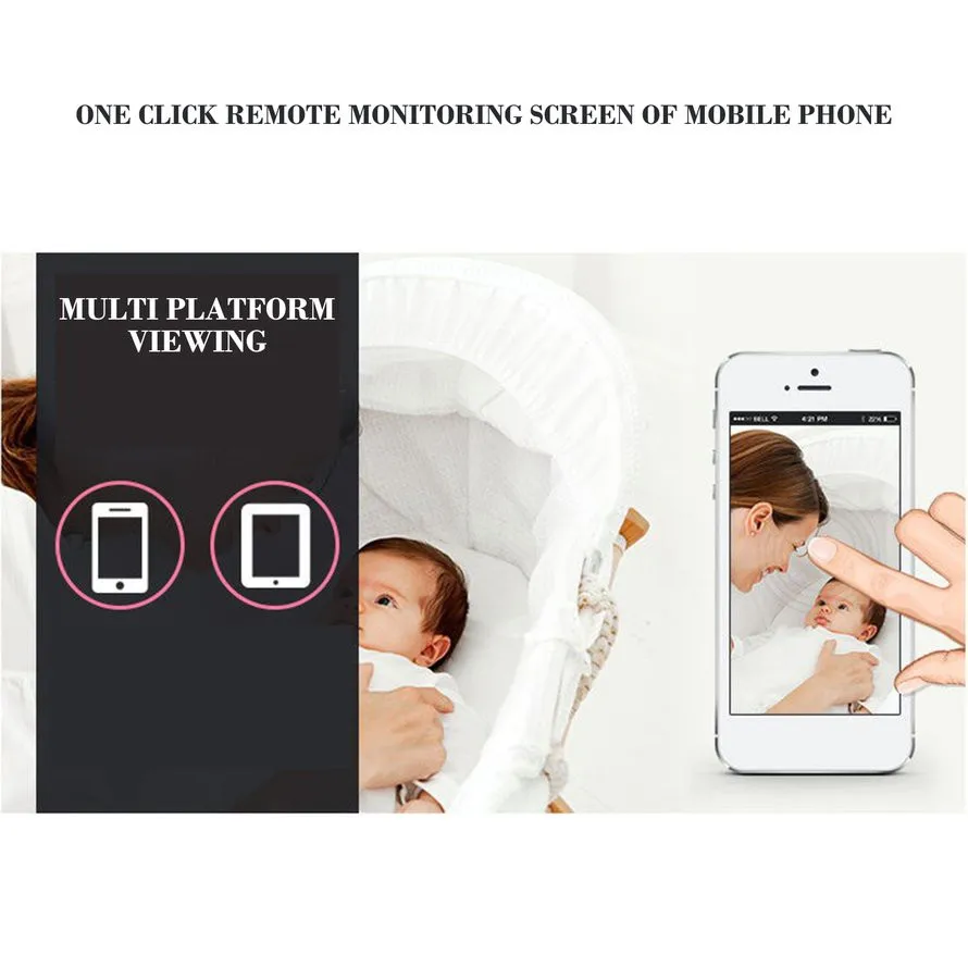 1080 P 내장 마이크 네트워크 와이파이 원격 홈 베이비 카메라, V380 블랙 라이트 적외선 고화질 나이트 비전