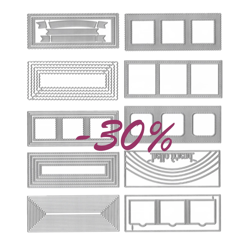 

Slimline Dies Scrapbooking Embossing Folder for Card Making, Metal Cutting Die Mold, Photo Alum, DIY Frame, Cuts, New