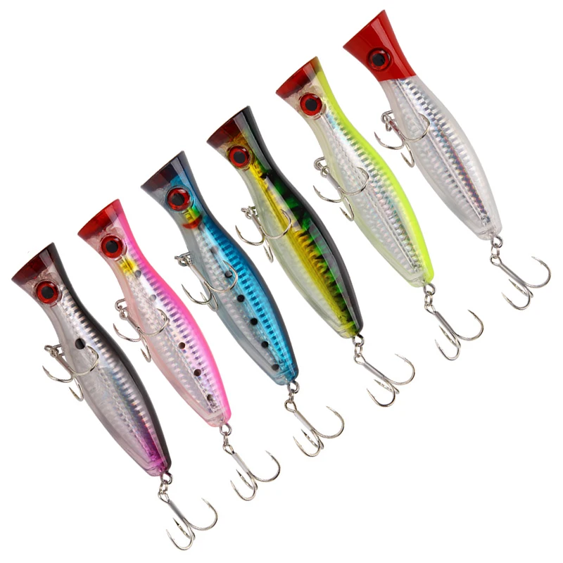 

1PC Big Fishing Lures 12.5cm 40g Popper Bait Hard Artificial Bait Crankbait Jigbait Wobblers pike perch Fishing Tackle