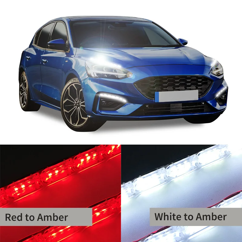 1pair Flowing DRL LED Daytime Running Light Sequential Flexible LED Strip DRL Turn Signal Lamp for Car Driving Light 12V