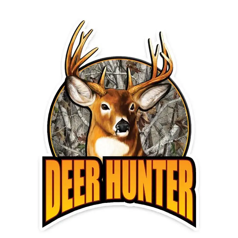 RuleMyLife 11.6CM*15.6CM Deer Hunter Decal Hunting PVC Motorcycle Car Sticker 11-00725