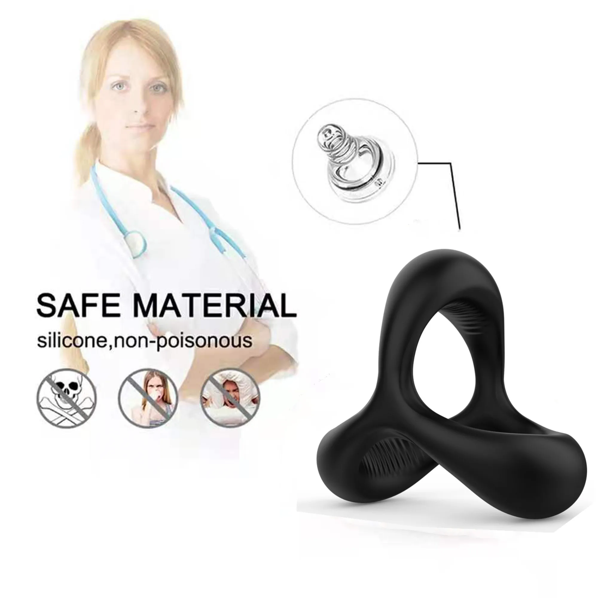 Penis Cock Ring on for Men Masturbator Delay Ejaculation Erection Penis Ring Sex Shop toy for Couple man Penisring Enlarger Ring