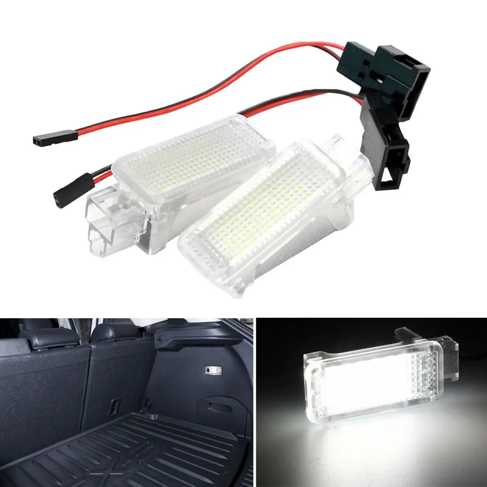 Luces LED para maletero, lámpara para Skoda Octavia Fabia Superb Roomster Kodiaq, luz Led para compartimento de equipaje, 2 uds.