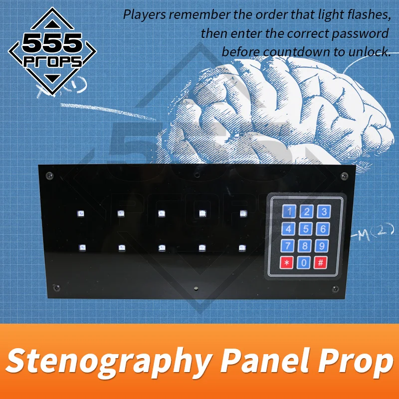 555PROPS room escape prop stenography panel prop enter correct password to open maglock