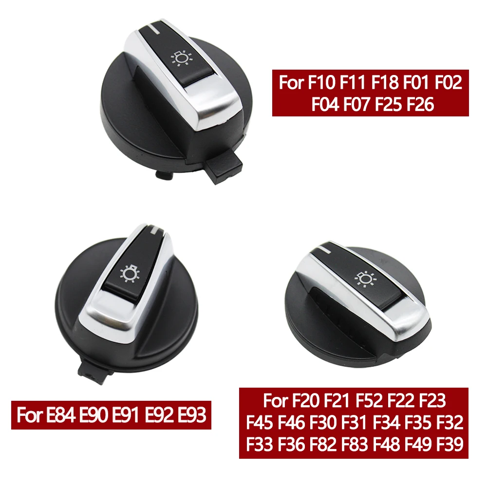 Headlamp Switch Rotary Knob Button Cap For BMW 1 3 5 X1 X2 X3 X4 F10 F01 F25 F30 F32 E84 E90 61316803965 61319265300 61316932794