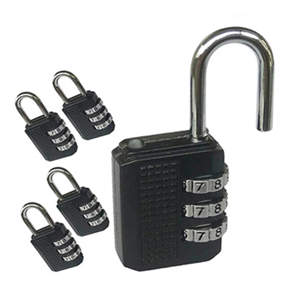 3-Digit Password Lock Travel Anti-theft Resettable Combination Padlock Coded Lock for Cabinet Luggage School Gym Locker Sheds