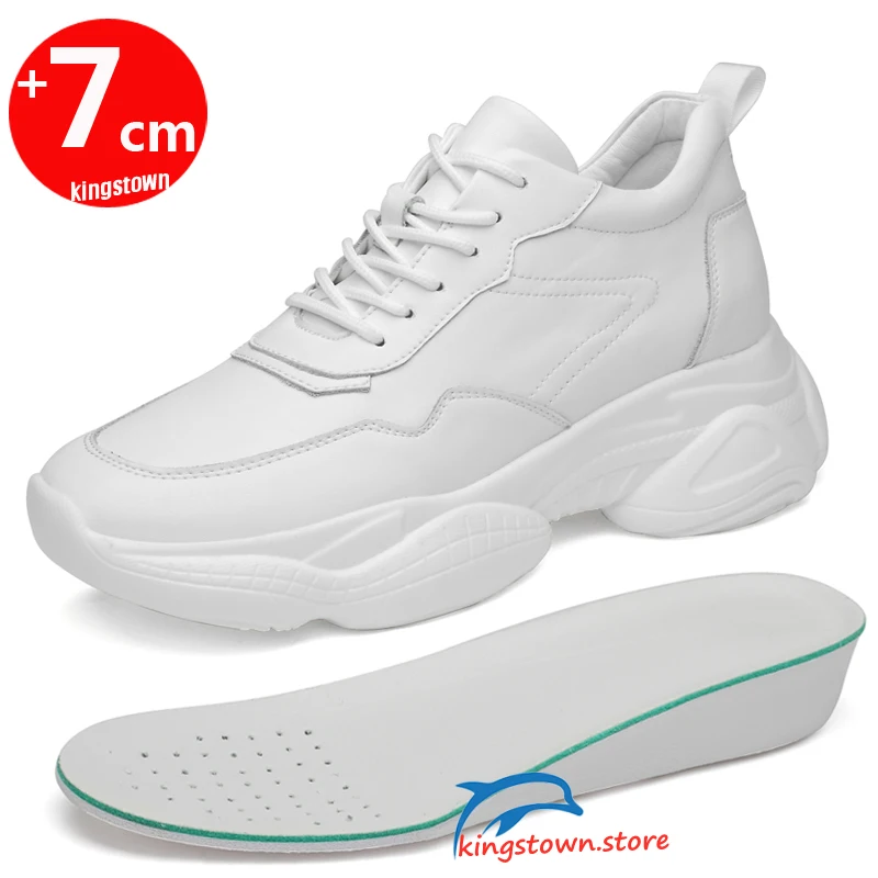 Man Sneakers Elevator Shoes Height Increase Shoes for Men Height Increase Shoes White Sneakers Black Shoes insole 7CM Tall Shoes